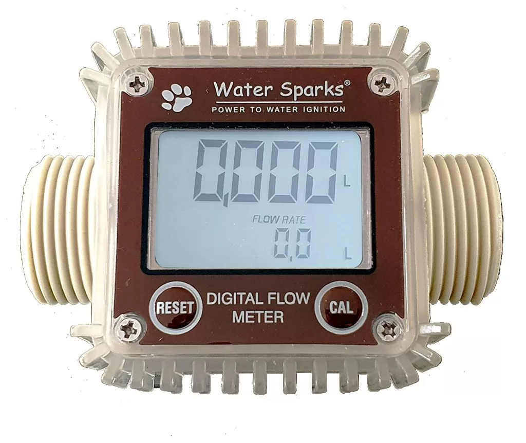 water sparks digital flow meter