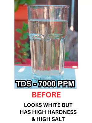 high tds water glass