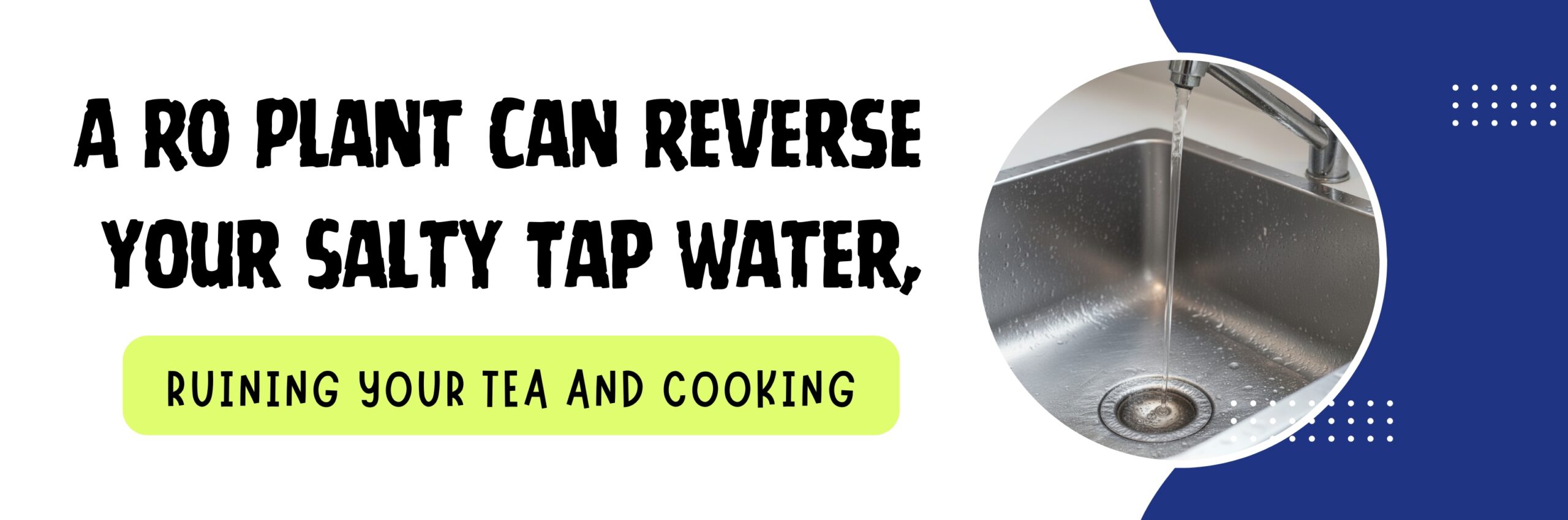 A RO Plant Can Reverse Your Salty Tap Water