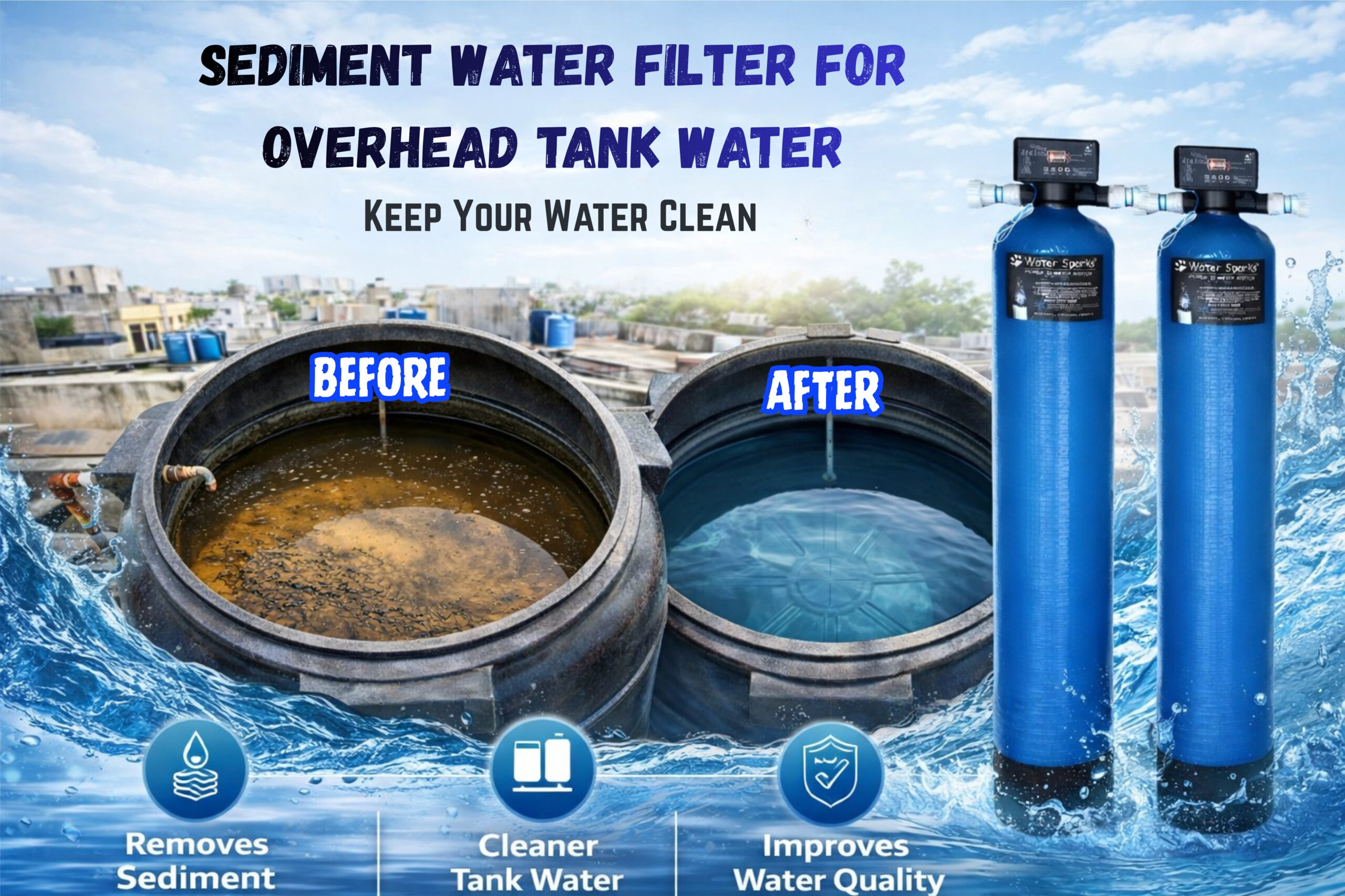 Sediment Water filter for Overhead Tank Water - Keep Your Water Clean