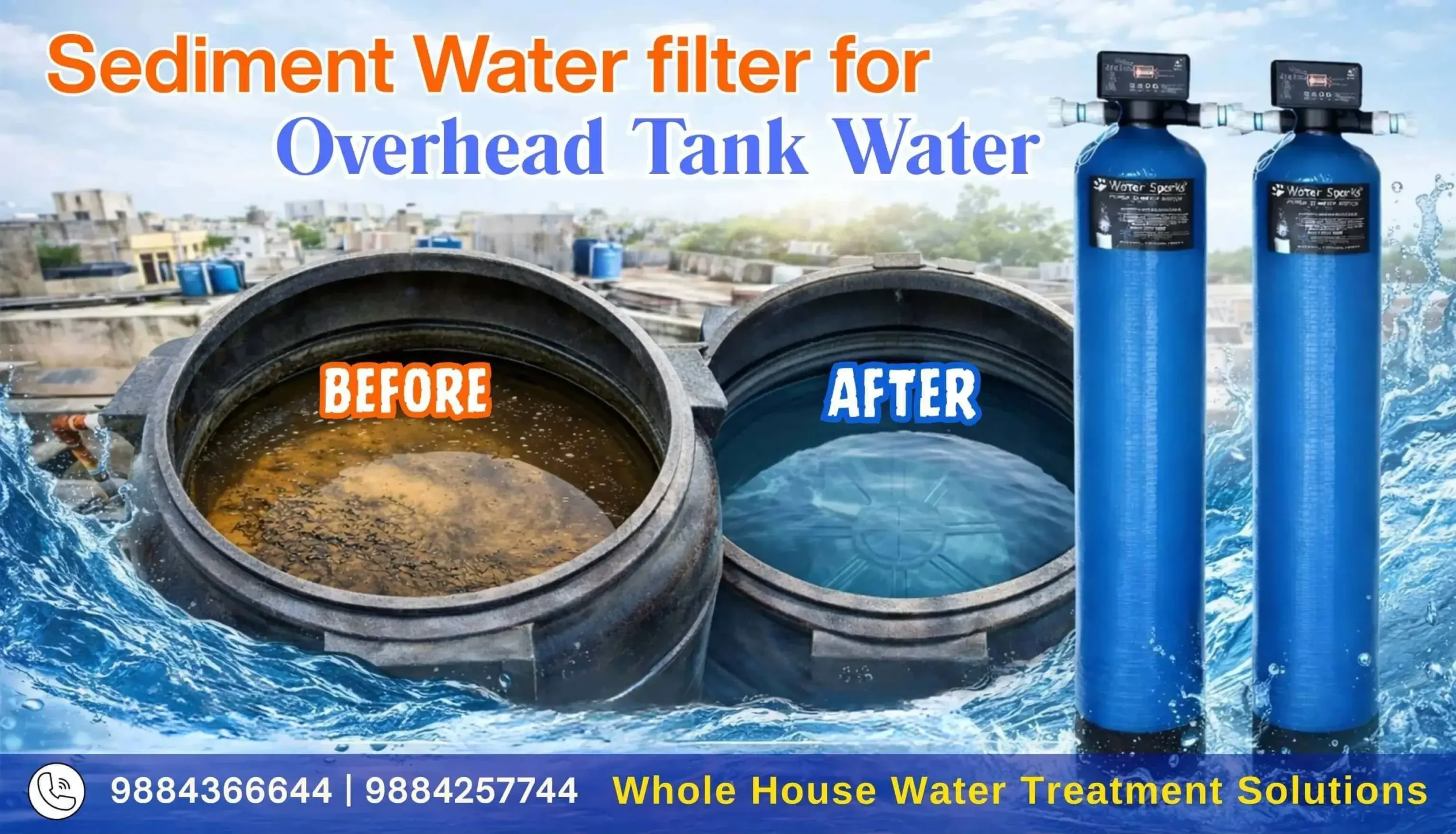 Sediment Water filter for Overhead Tank Water