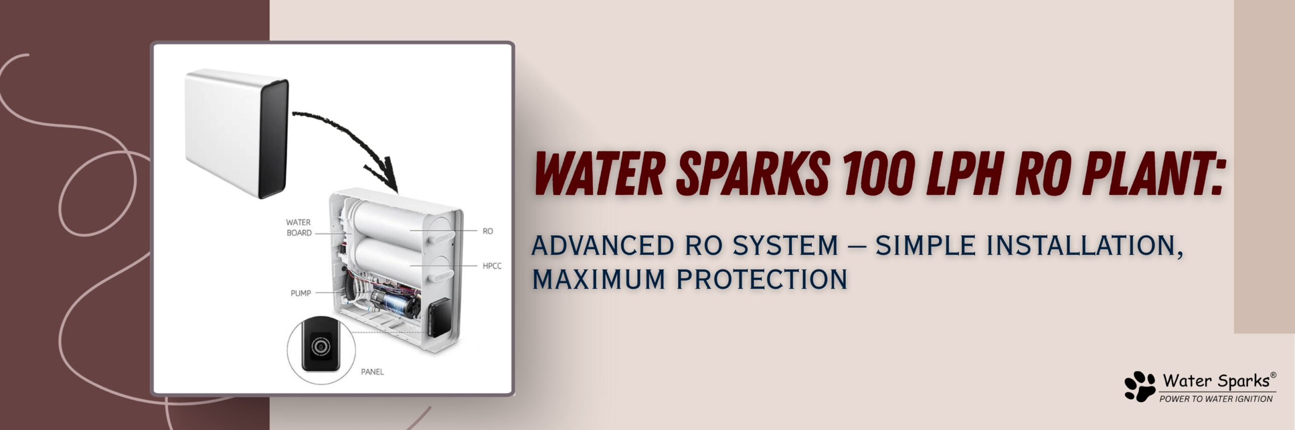 Water Sparks 100 LPH RO Plant