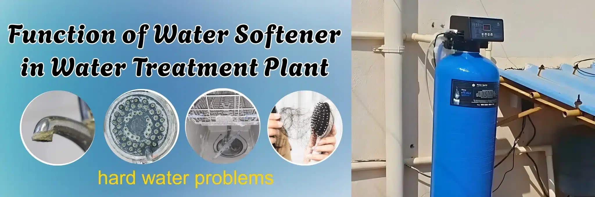 functions of water sparks water softener plant