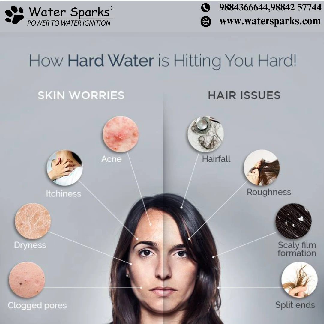 how hard water affect face and hair