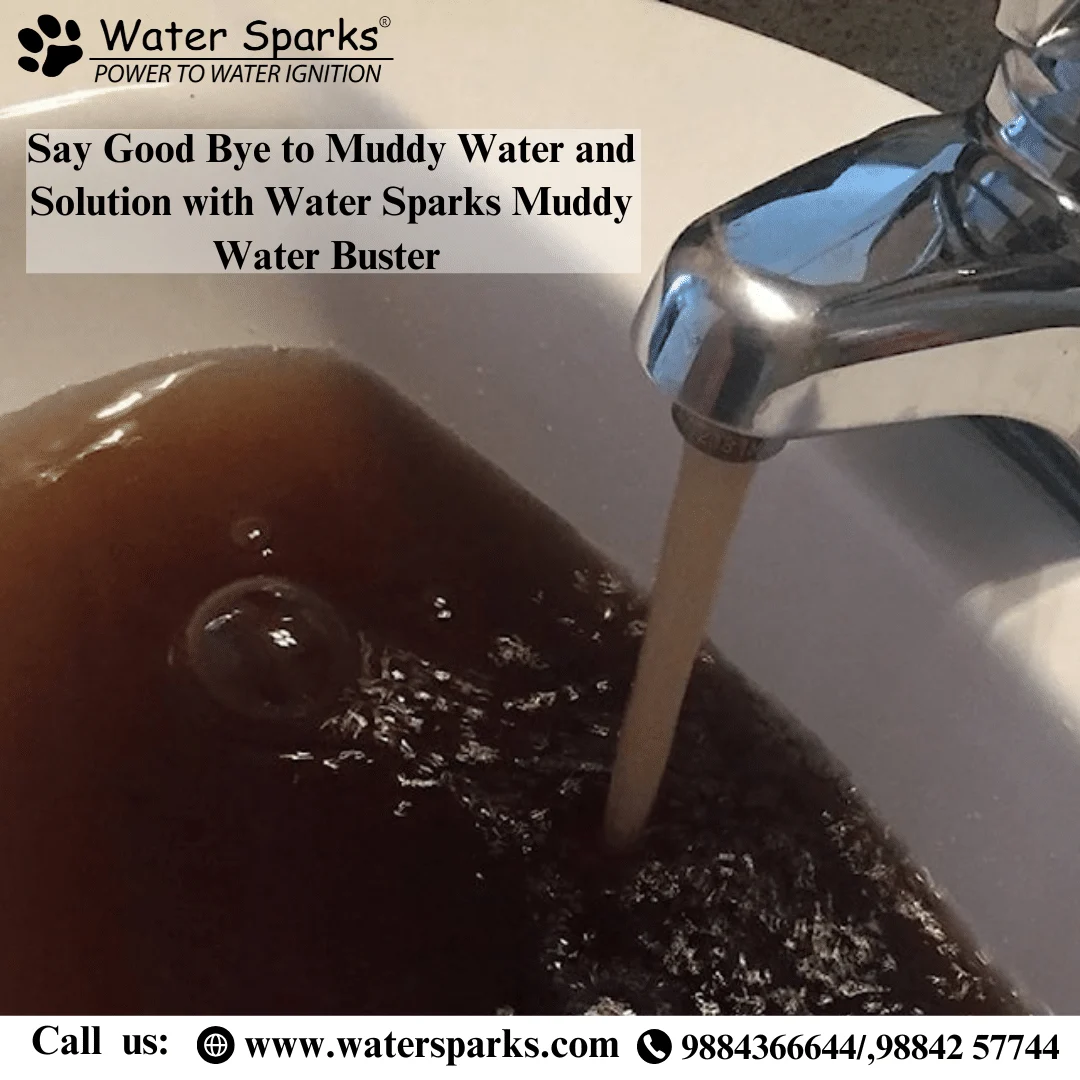 mud water flowing in tap