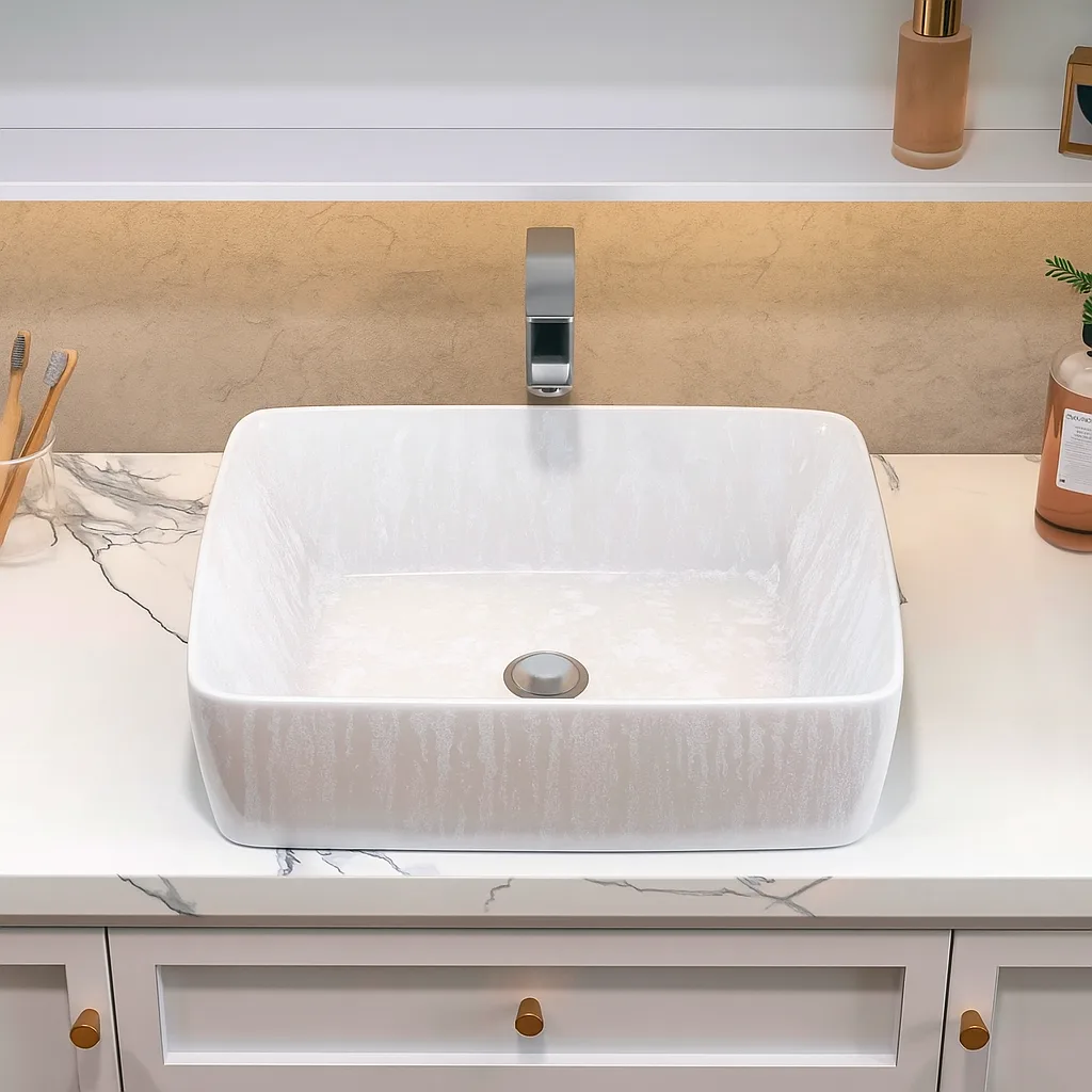 white stains on bathroom sink