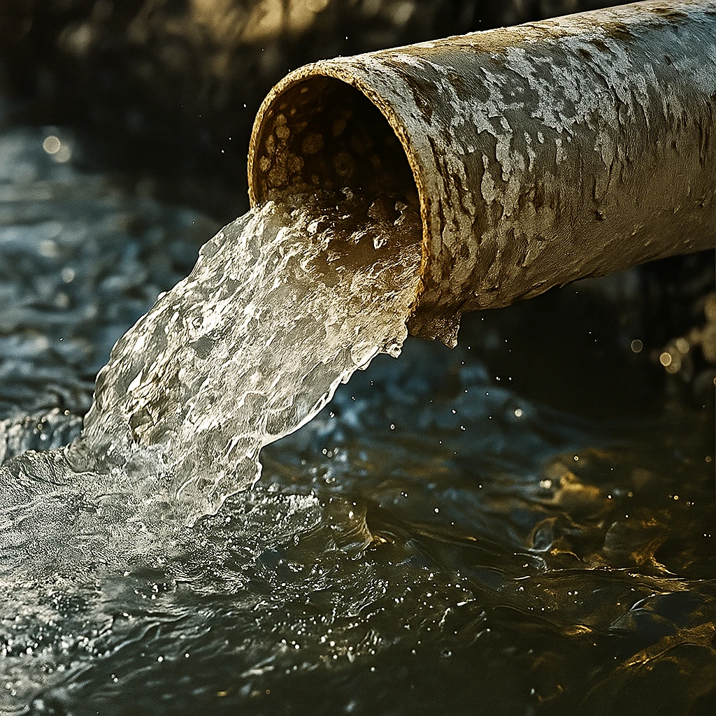 white stains appear on pipes