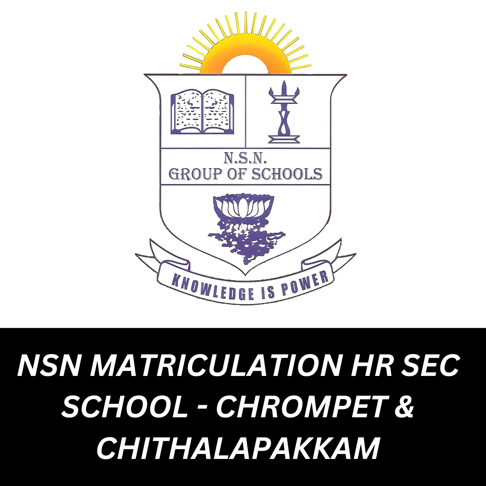 logo of NSN matriculation hr sec school - Chrompet & Chithalapakkam