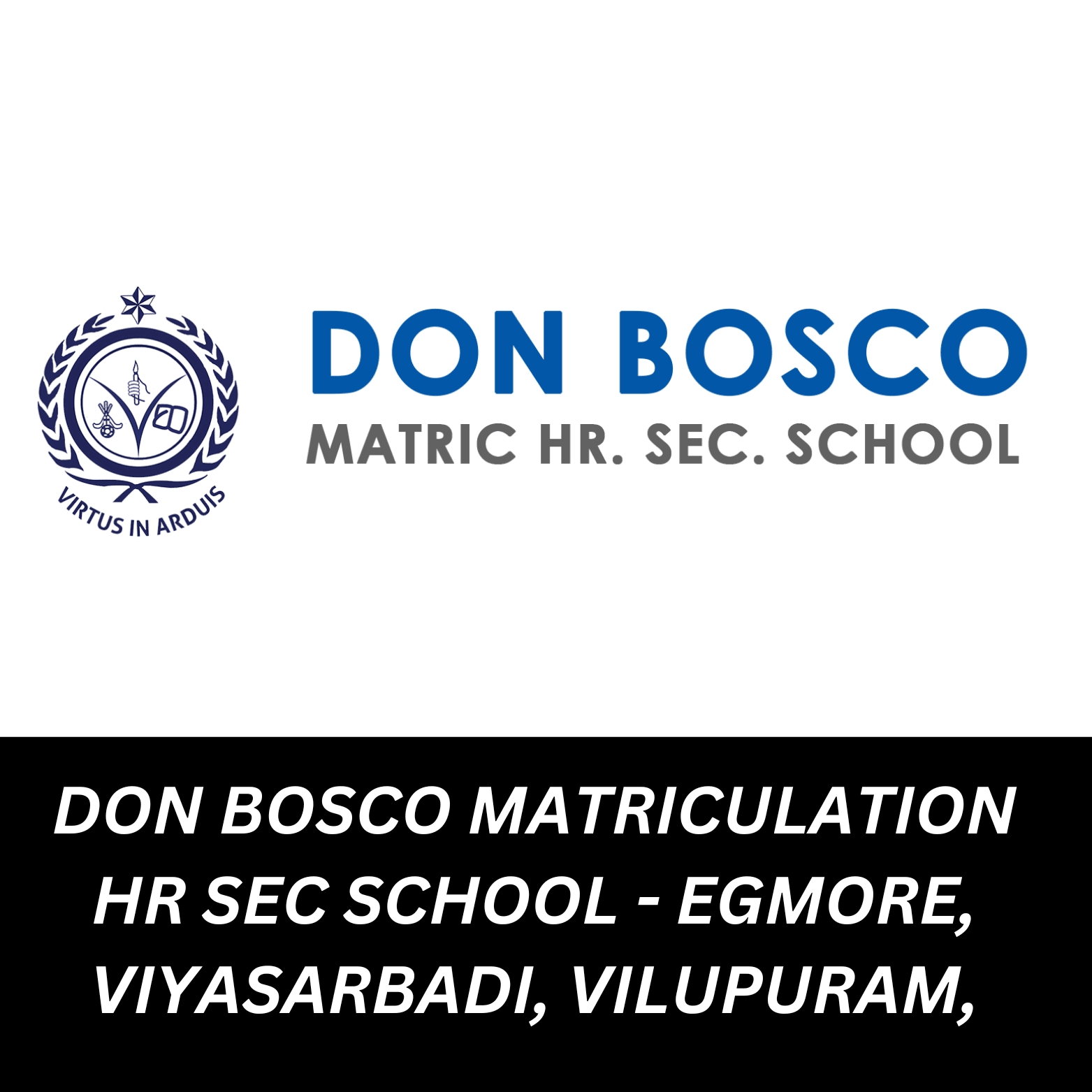 logo of don bosco matriculation hr sec school - Egmore