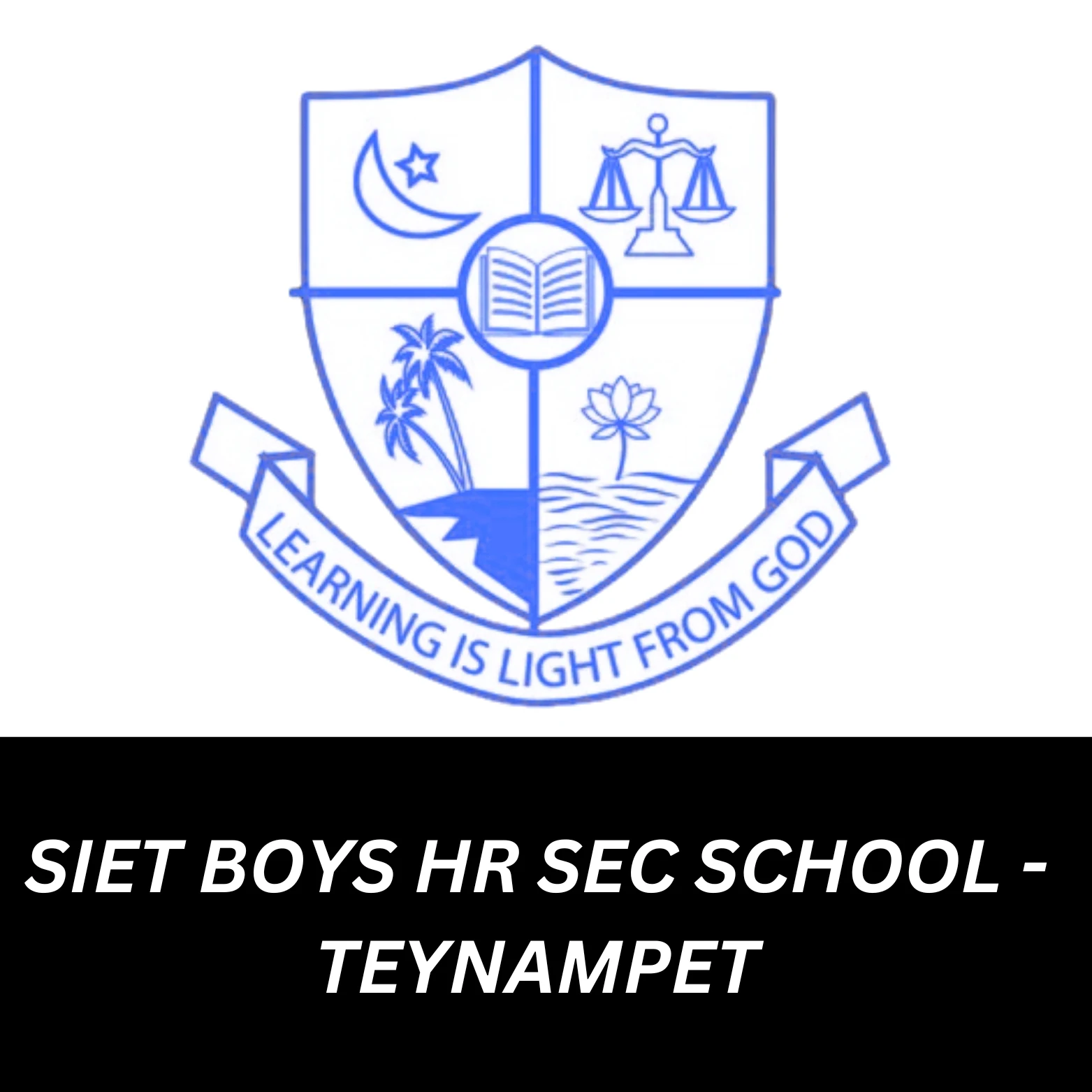Siet boys hr sec school Teynampet logo