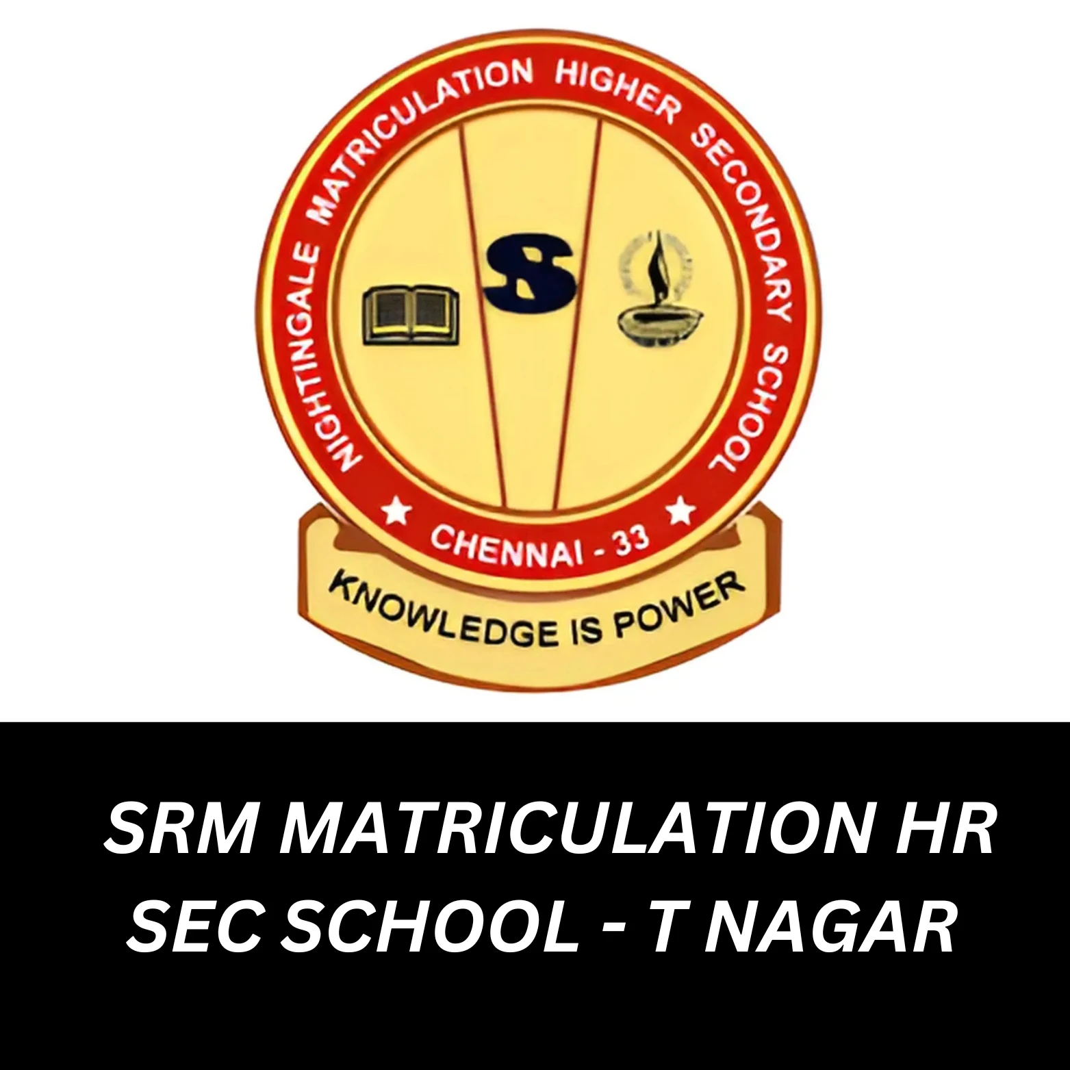 Srm matriculation hr sec school T Nagar logo