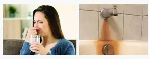 bad smell water reaction of woman