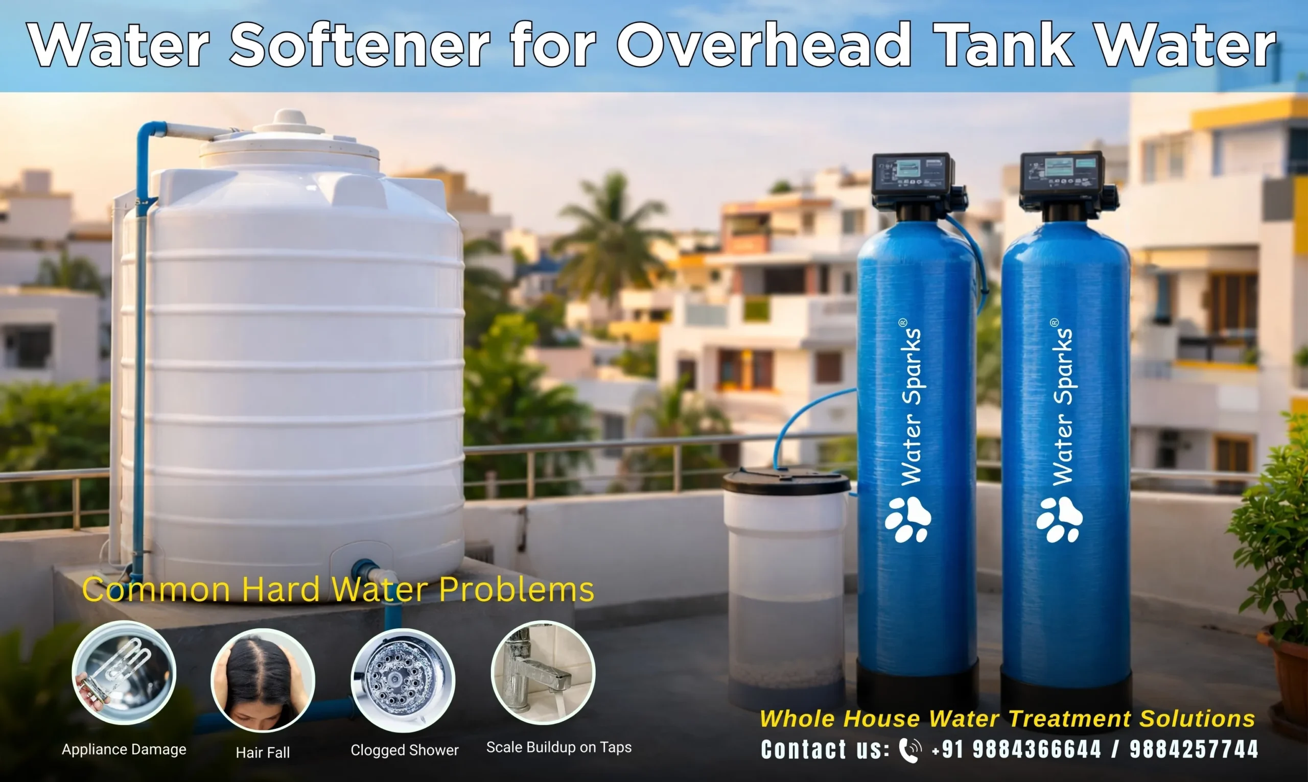 watersparks Water Softener for Overhead Tank Water in chennai